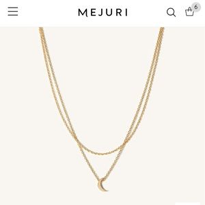 Mejuri layered moon necklace